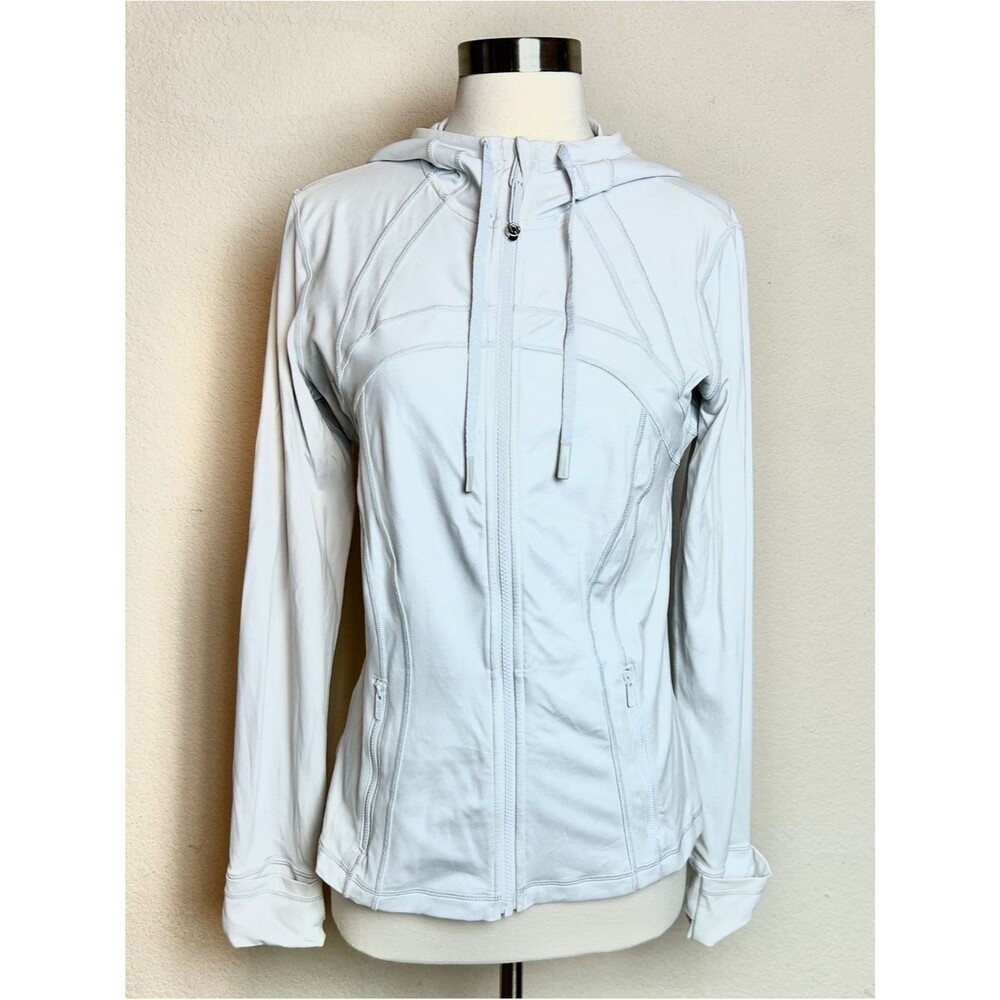 Lululemon White Define Nulu Hooded Zip Jacket Sz 10